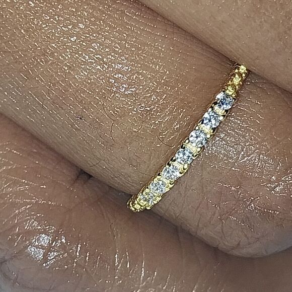 925 diamond simplicity ring sz 6 - Picture 5 of 13